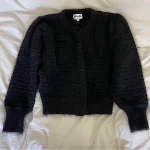 Rouje Paris Black Sweater Cardigan Size 38